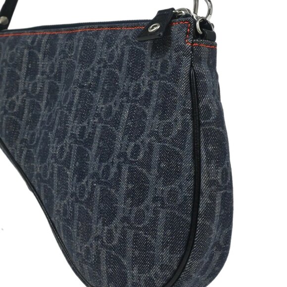 Christian Dior Navy Denim Trotter Saddle Handbag MC1005 184948 - Picture 2 of 10